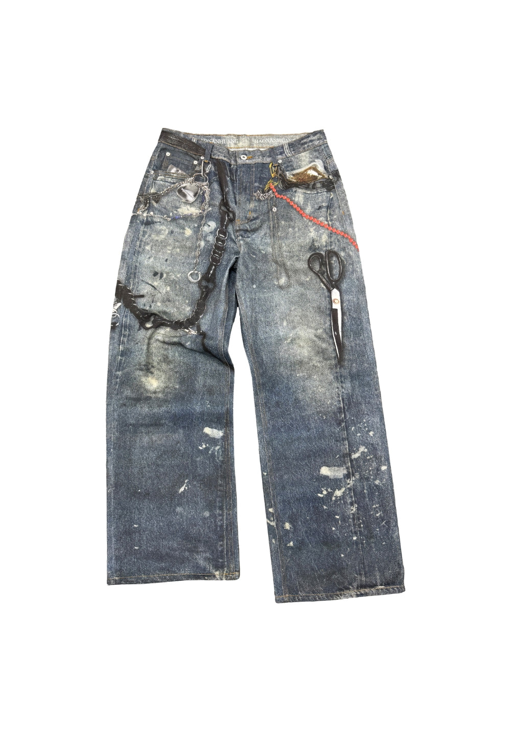 HAONANHUANG丨1981M Baggy Chain Jeans – Digital Print - PSYLOS 1, HAONANHUANG丨1981M Baggy Chain Jeans – Digital Print, Jeans, HAONANHUANG, PSYLOS 1